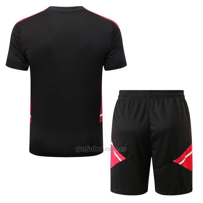 Chandal del Manchester United Manga Corta 2022-2023 Negro - Pantalon Corto